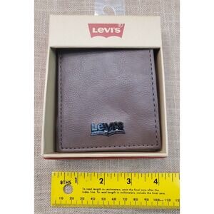 Levis Mens RFID Blocking Bifold Brown Leather Wallet 31LP220088